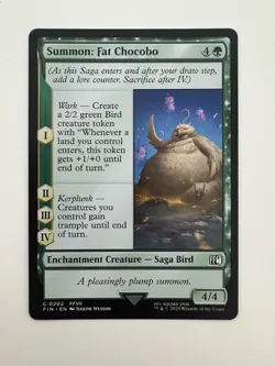 Summon: Fat Chocobo MTG Magic the Gathering Card NM Near Mint FIN - Image 1