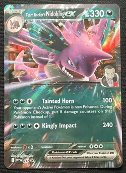Team Rocket’s Nidoking ex SVP 217 Destined Rivals Black Star Promo Pokemon TCG - Image 1