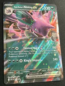 Team Rocket’s Nidoking ex SVP 217 Destined Rivals Black Star Promo Pokemon TCG - Image 2