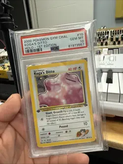 2000 POKEMON GYM CHALLENGE HOLO 1ST EDITION #10 KOGA'S DITTO PSA 10 - Image 1