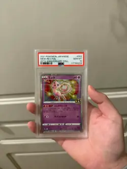 2021 POKEMON JAPANESE 25TH ANNIVERSARY COLLECTION #002 MEW-REV.FOIL PSA 10 - Image 1