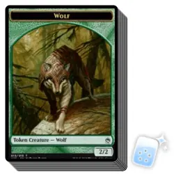 10 pcs WOLF TOKEN (13/15) Masters 25 Magic MTG MINT CARD - Image 1