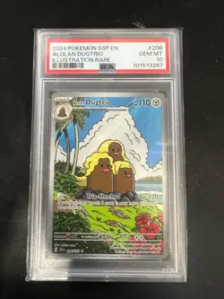 Alolan Dugtrio 208/191 Surging Sparks PSA Graded 10 Pokemon TCG - Image 1