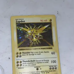 Pokemon Zapdos 16/102 Base Set Shadowless Heavily played see pics - Image 1