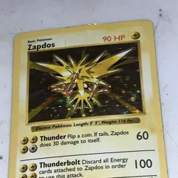 Pokemon Zapdos 16/102 Base Set Shadowless Heavily played see pics - Image 3