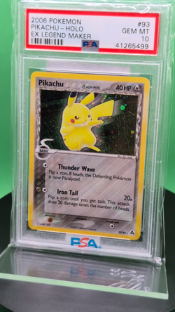 PSA 10 Pikachu 93/92 EX Legend Maker Secret Rare Holo Delta 2006 English Pokemon - Image 2
