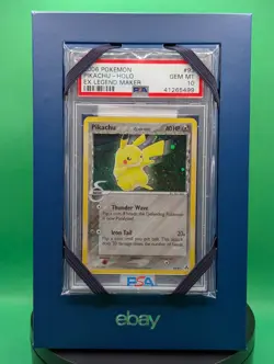 PSA 10 Pikachu 93/92 EX Legend Maker Secret Rare Holo Delta 2006 English Pokemon - Image 4