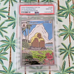 PSA 10 2024 Pokemon Alolan Dugtrio Surging Sparks #208 Gem Mt Illustration Rare - Image 1