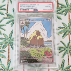 PSA 10 2024 Pokemon Alolan Dugtrio Surging Sparks #208 Gem Mt Illustration Rare - Image 2