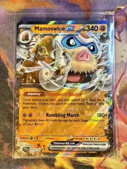 Pokemon Mamoswine ex 079/159 HOLO Double Rare JTG EN JOURNEY TOGETHER 2025 MINT - Image 3