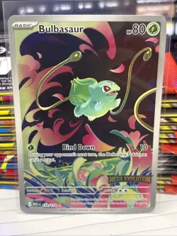 Pokemon Mega Evolution Bulbasaur 133/132 Stamped Promo Illustration SEALED 3 - Image 1