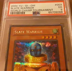 Yu-Gi-Oh! Slate Warrior World Championship 2004 WC4-003 Secret Rare PSA 5 EX - Image 2