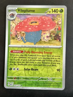 Vileplume 045/165 - 151 Reverse Holo Rare Pokemon Card - Image 1
