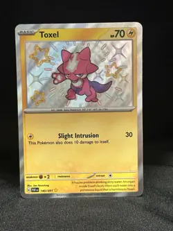 Toxel Paldean Fates Pokemon TCG 140/091 Shiny Secret Rare Holo Card - Image 1