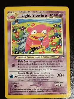 Pokemon TCG Light Slowbro 51/105 Neo Destiny Regular Card LP - Image 2