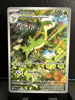Pokemon TCG Servine SV10.5 Black Bolt Illustration Rare Mint Card 088/086 - Image 1