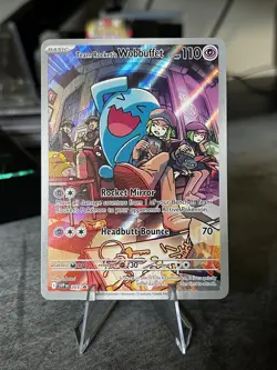Pokemon Card Team Rocket’s Wobbuffet SVP 203 Destined Rivals Near Mint - Image 1