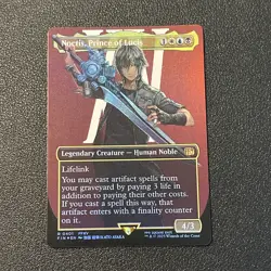 Noctis, Prince of Lucis, Foil Borderless Art, Final Fantasy, Magic MTG NM 401 - Image 1
