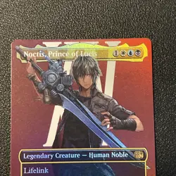 Noctis, Prince of Lucis, Foil Borderless Art, Final Fantasy, Magic MTG NM 401 - Image 3
