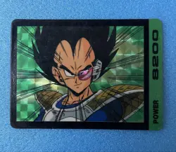 Super Rare Dragon Ball Z Amada Mini Card Prism 8 Vegeta - Image 1