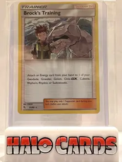 PACK FRESH Brock’s Training 55/68 - Hidden Fates Holo Pokemon TCG Card HF - Image 1