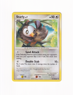 Starly 75/100 Majestic Dawn D&P Regular Common 2008 Pokemon Card Light Played LP - Image 1