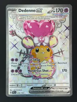 Pokemon Card Dedenne ex 239/193 Paldea Evolved Ultra Rare NM Full Art - Image 1