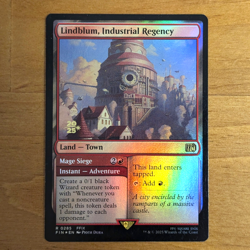 Lindblum, Industrial Regency - Pre-release Foil Stamped Promo- Final Fantasy MTG - Image 1