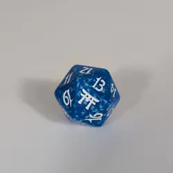 Magic: The Gathering MTG Spindown Die D20 Blue White - Champions of Kamigawa CHK - Image 1
