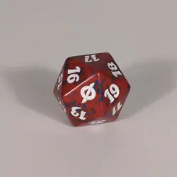 Magic: The Gathering MTG Spindown Die D20 - Red White - New Phyrexia NPH - Image 1