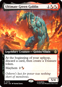 MTG Ultimate Green Goblin 276 Rare Foil Extended Art Marvel Spider-Man - Image 1
