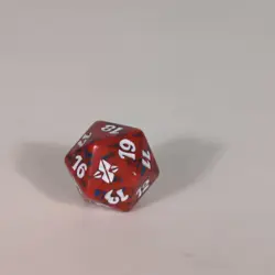 Magic: The Gathering MTG Spindown Die D20 - Red White - Rise Of The Eldrazi ROE - Image 1