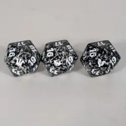 Magic: The Gathering MTG Spindown Die D20 Lot 3 - Black White - Innistrad - Image 1