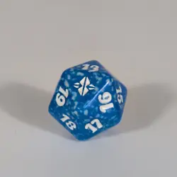 Magic: The Gathering MTG Spindown Die D20 - Blue White - Rise Of The Eldrazi ROE - Image 1