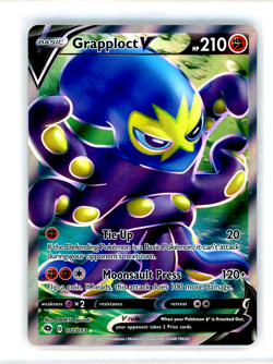 Pokemon TCG Grapploct V 072/073 Ultra Rare Holo Champion's Path NM - Image 1