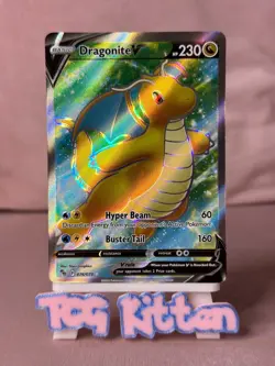 Dragonite V 076/078 Pokemon Go Full Art Ultra Rare Near Mint TCGKITTEN - Image 1