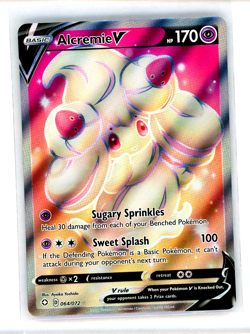 Alcremie V - 064/072 - Pokemon Shining Fates Sword Shield Full Art Rare Card NM - Image 1
