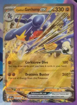 Pokemon Cynthia's Garchomp ex 104/182 Sv10: Destined Rivals NM-Mint Double rare - Image 1