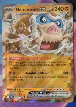 Mamoswine EX 079/159 Journey Together Pokemon Card NM-Mint TCG Double Rare - Image 1