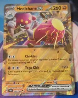 Medicham EX 080/142 Stellar Crown Pokemon Card NM-Mint TCG Double Rare - Image 1