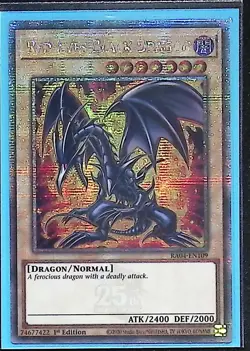 Red-Eyes Black Dragon RA04-EN109 Quarter Century Secret Rare 1st Edition Yugioh - Image 1