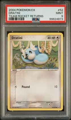 PSA 9 Mint 2004 Pokemon EX Team Rocket Returns Dratini 52/109 Non Holo - Image 1