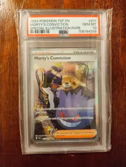2024 Pokemon TCG Morty's Conviction Special Illustration Rare 10 GEM MT - Image 1