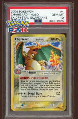PSA 10 CHARIZARD HOLO #4 POKEMON 2006 EX CRYSTAL GUARDIANS GEM MINT - Image 4