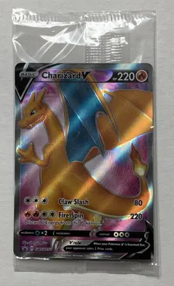 Pokemon TCG Charizard V SWSH050 Sealed Black Star Promo Full Art Ultra Rare NM - Image 1