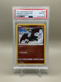 Pokemon Crown Zenith Radiant Charizard 020/159 PSA 10 - Image 1