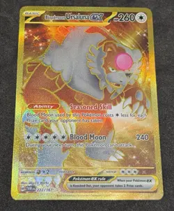Pokemon Twilight Masquerade - Bloodmoon Ursaluna EX 222/167 - Hyper Rare NM - Image 1