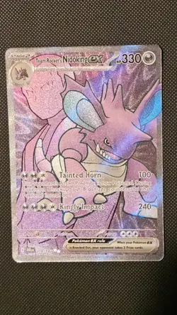 Pokemon TCG Destined Rivals Team Rocket's Nidoking ex #216/182 Ultra Rare NM - Image 1