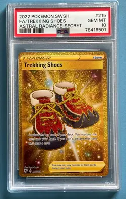 PSA 10 GEM MINT 💎 TREKKING SHOES 215 2022 Pokemon Astral Radiance Full Art - Image 1