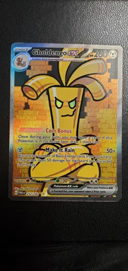 Gholdengo EX 252/182 Sv04: Paradox Rift Holofoil Card Near Mint Condition - Image 1